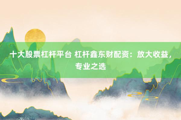 十大股票杠杆平台 杠杆鑫东财配资：放大收益，专业之选