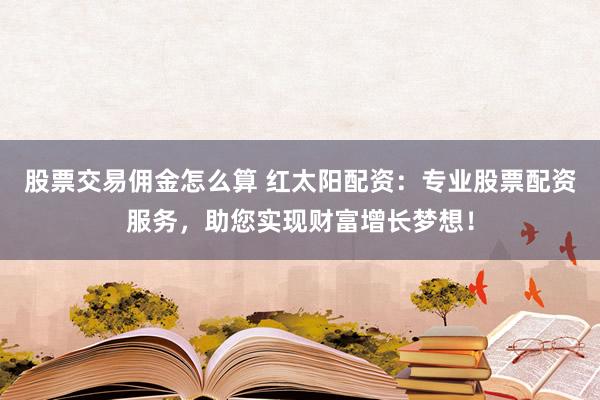 股票交易佣金怎么算 红太阳配资：专业股票配资服务，助您实现财富增长梦想！