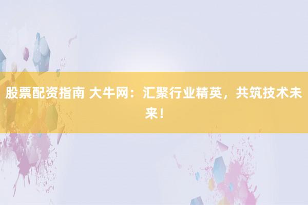 股票配资指南 大牛网：汇聚行业精英，共筑技术未来！