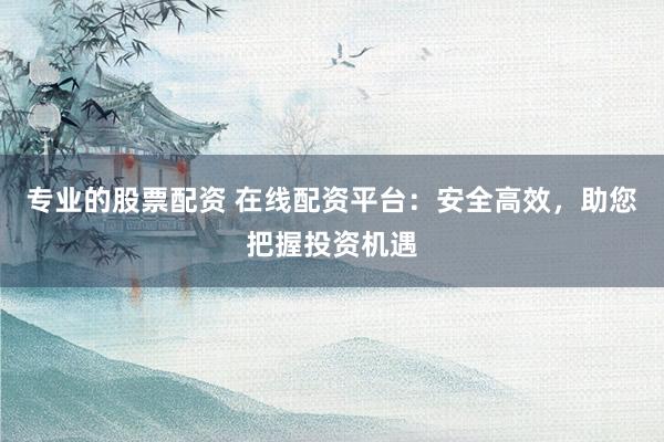 专业的股票配资 在线配资平台：安全高效，助您把握投资机遇