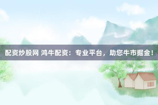 配资炒股网 鸿牛配资：专业平台，助您牛市掘金！