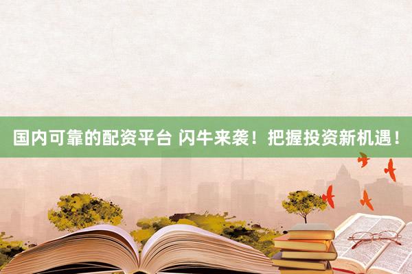 国内可靠的配资平台 闪牛来袭！把握投资新机遇！