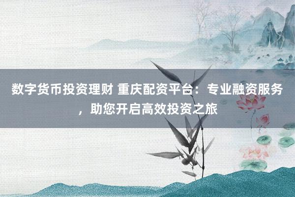 数字货币投资理财 重庆配资平台:专业融资服务,助您开启高效投资之旅
